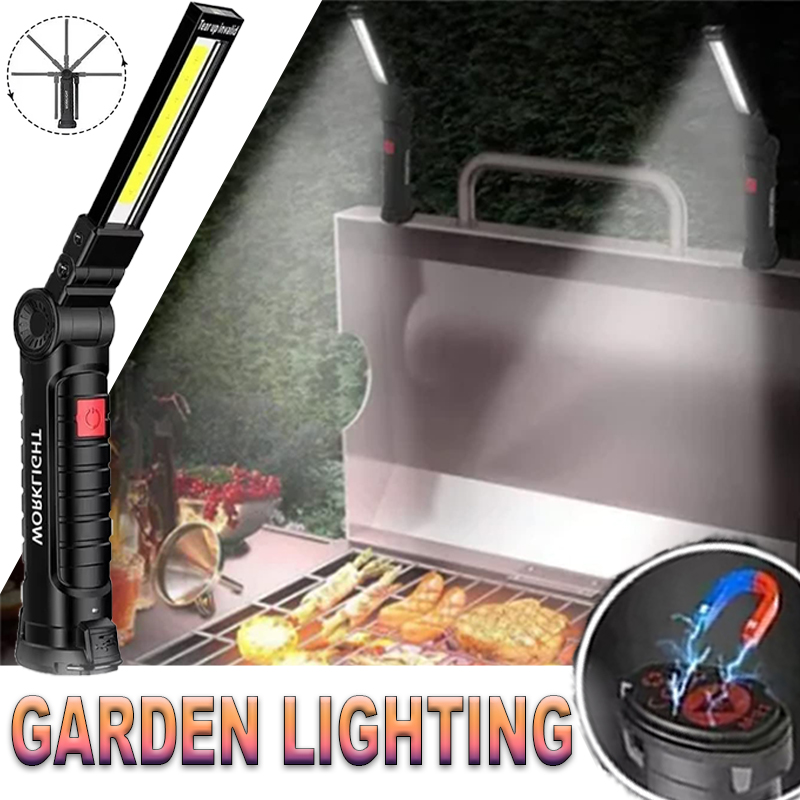 Outdoor Camping Decor - Portable LED Flashlight with Magnetic Hook