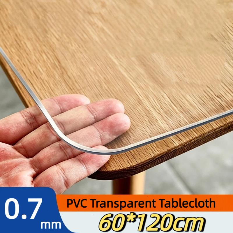 Outdoor Camping Kitchen Table - Clear PVC Table Protector Waterproof Anti
