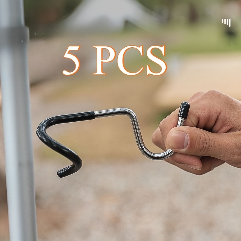 Outdoor Camping House - 5pcs No-Drill Tail Hooks, Camping Balcony