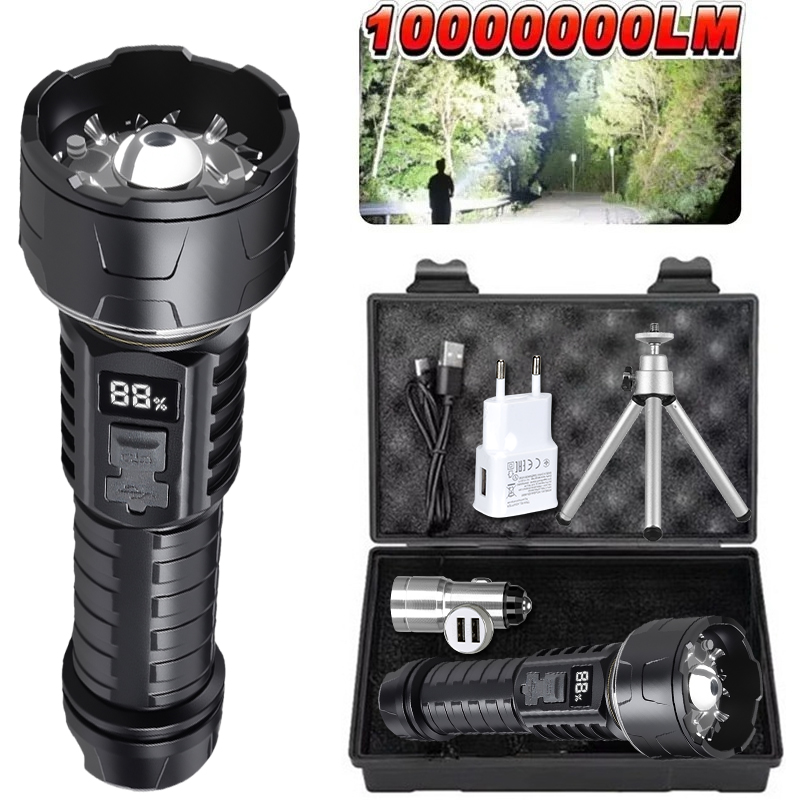 Outdoor Camping Decor - COB LED Flashlight Rechargeable Lantern 7-core