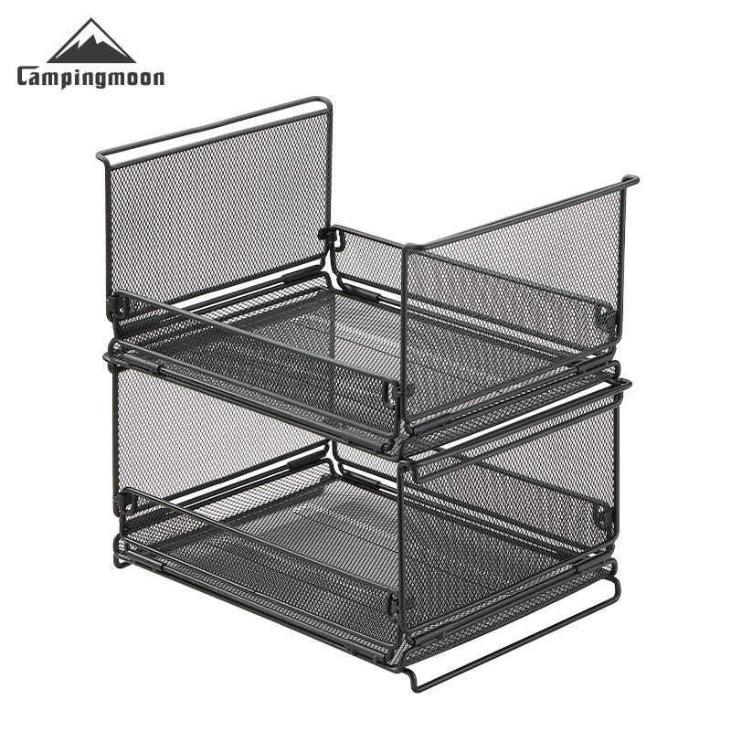 Outdoor Camping Folding Storage Box - CAMPINGMOON CK-23BK Folding Half Bar Storage
