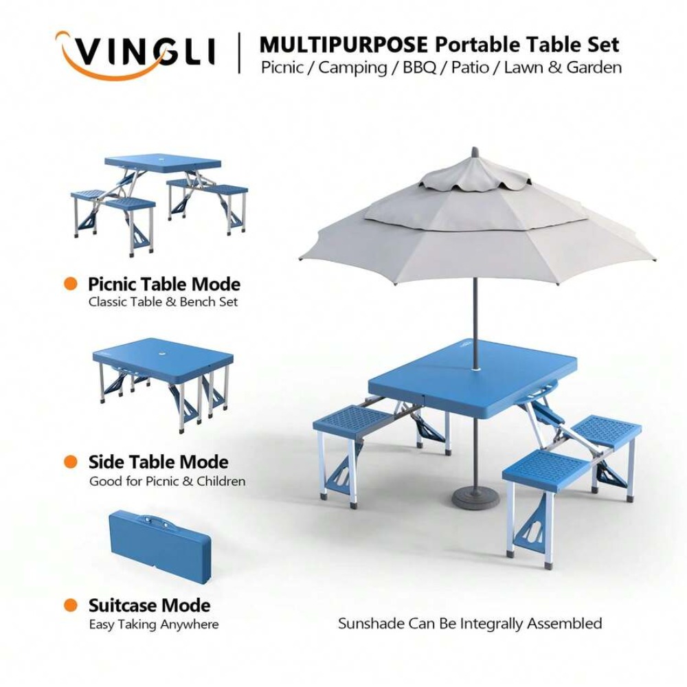 4 Ft Folding Camping Picnic Ta - Camp Table Folding 评论和价格