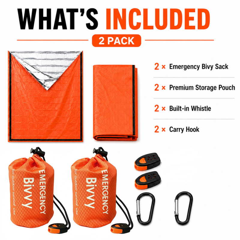 2 Pack Emergency Sleeping Bag, - Outdoor Camping Sleeping Bag 评论和价格