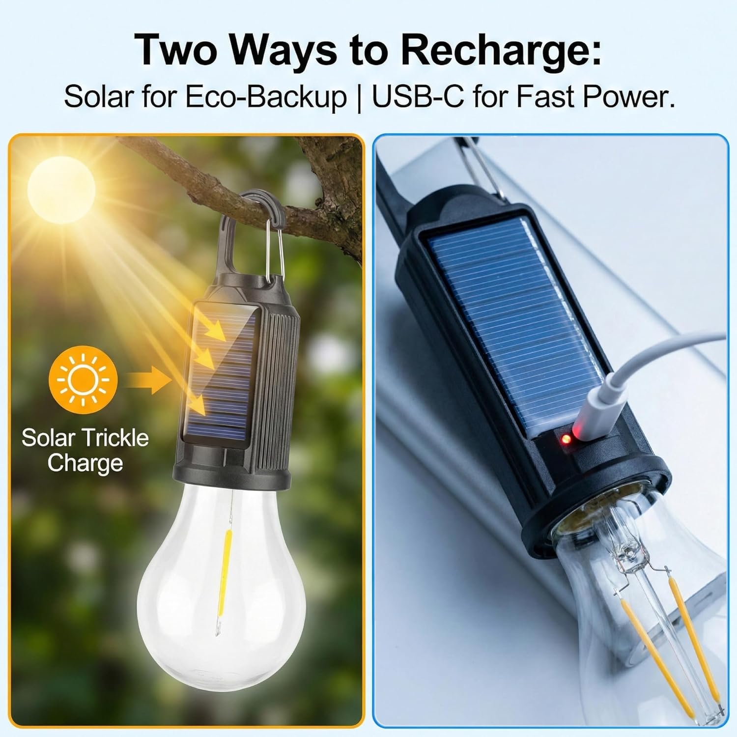 Solar LED Camping Lights Type- - Outdoor Camping House 评论和价格