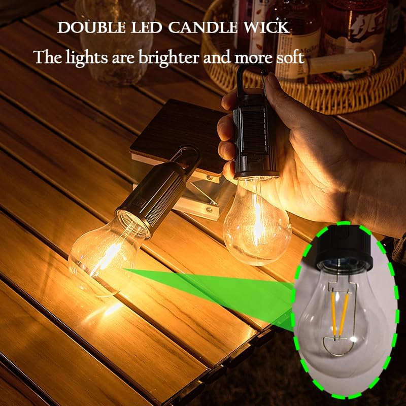 Solar LED Camping Lights Type- - Outdoor Camping House 评论和价格