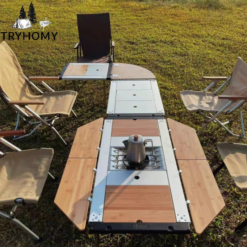 Tryhomy IGT Table Bamboo Exten - Outdoor Camping Kitchen Table 评论和价格