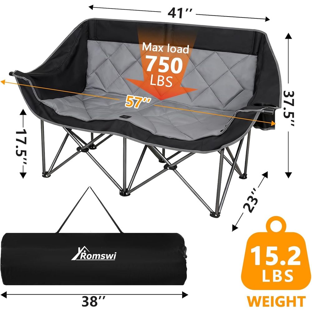Doule Camping Chair,2 Person C - Outdoor Oversized Camping Chair 评论和价格