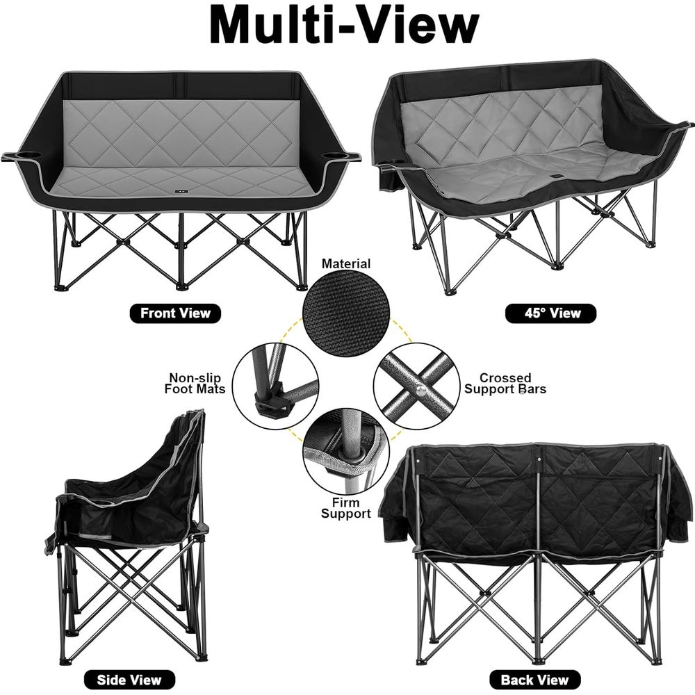 Doule Camping Chair,2 Person C - Outdoor Oversized Camping Chair 评论和价格