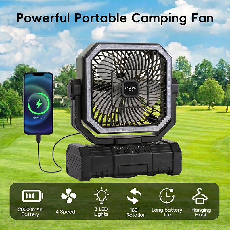 20000mAh Camping Ceiling Fan R - Outdoor Camping House 评论和价格