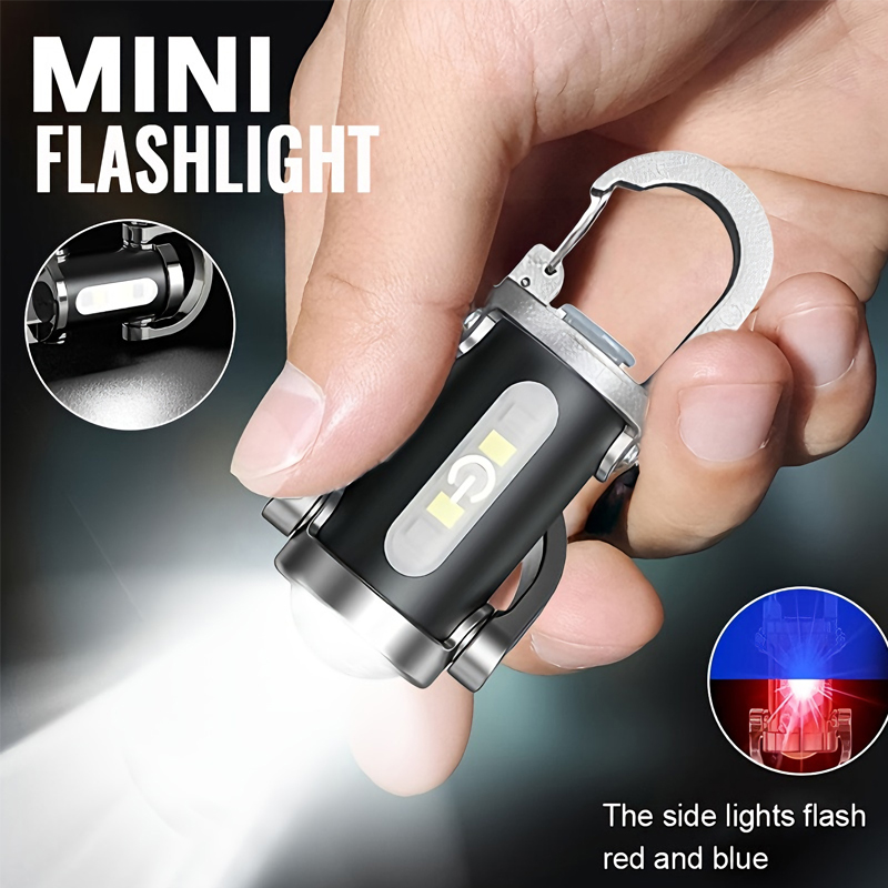 Mini Keychain Flashlight Recha - Outdoor Camping Decor 评论和价格
