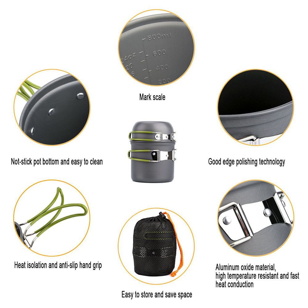 Ultralight Camping Pots Cookwa - Outdoor Camping Kitchen Table 评论和价格