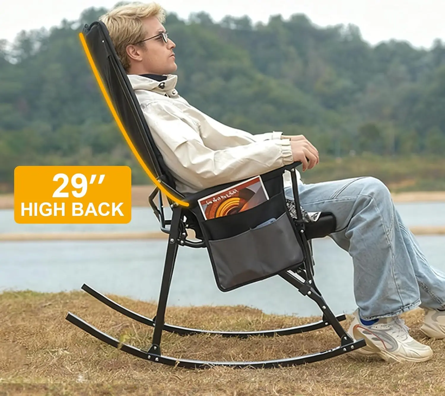 2 Pack High Back Portable Rock - Outdoor Oversized Camping Chair 评论和价格