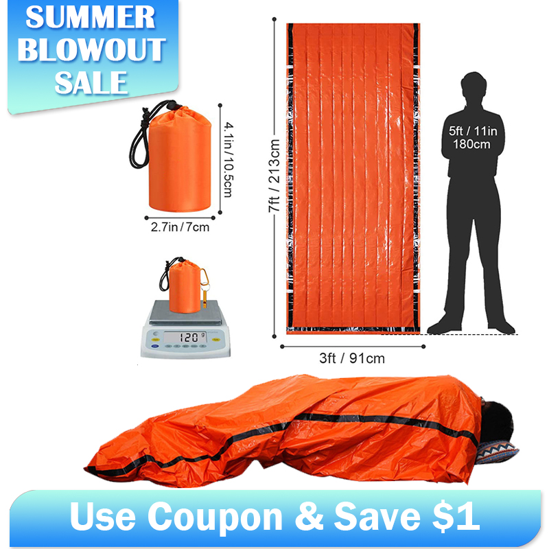 Emergency Mylar Sleeping Bag T - Outdoor Camping Sleeping Bag 评论和价格