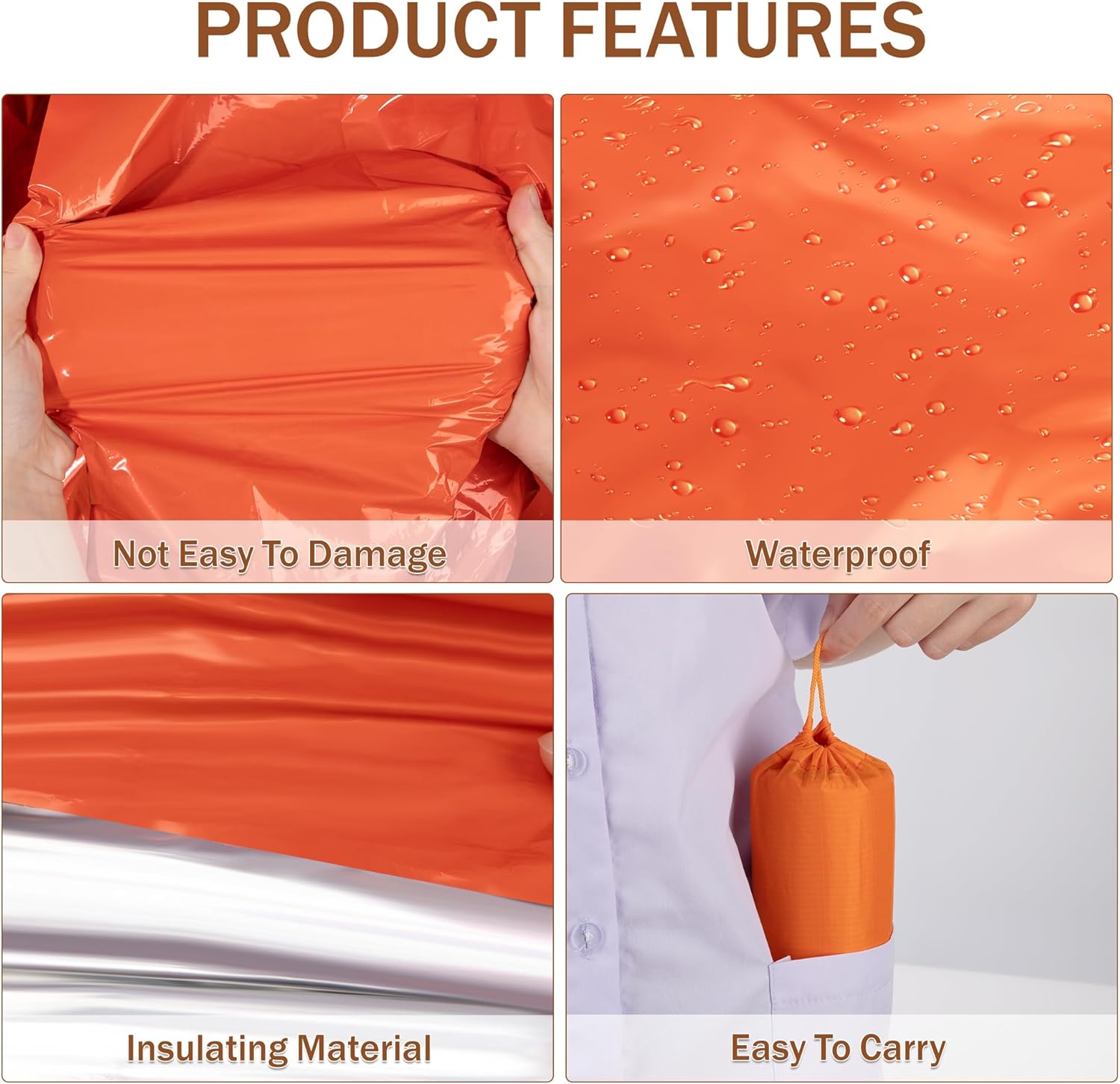 Emergency Mylar Sleeping Bag T - Outdoor Camping Sleeping Bag 评论和价格