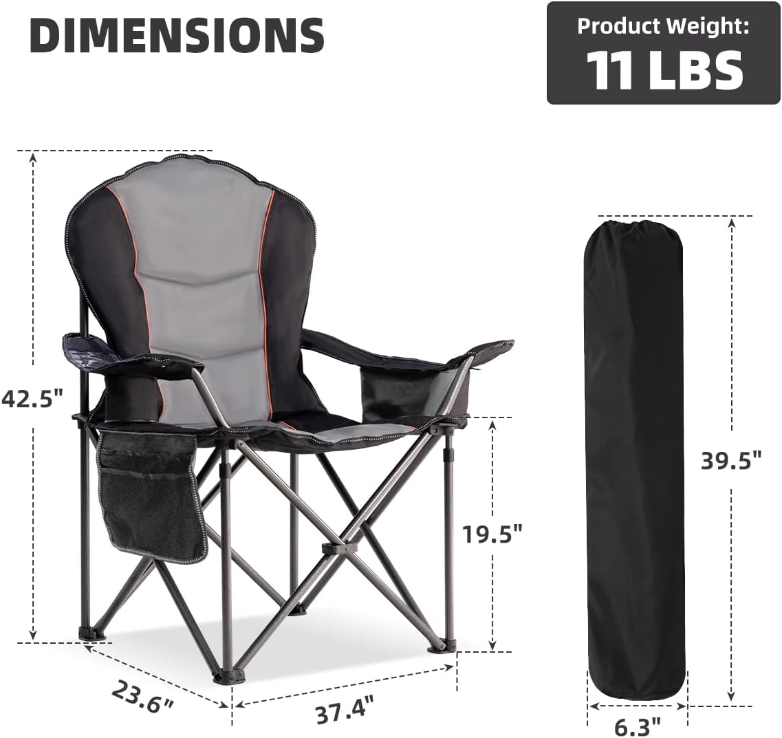 Oversized Folding Camping Chai - Outdoor Oversized Camping Chair 评论和价格