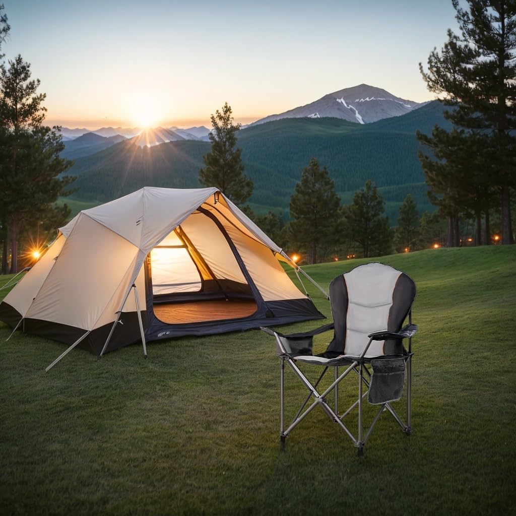 Oversized Folding Camping Chai - Outdoor Oversized Camping Chair 评论和价格
