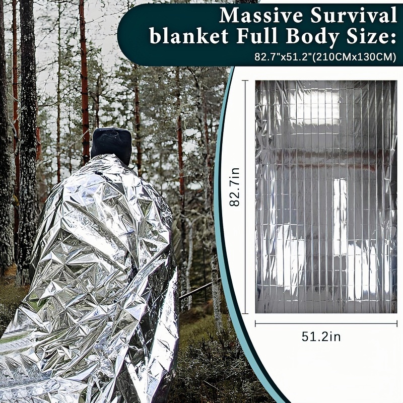 4Pcs Survival Mylar Thermal Sp - Outdoor Camping Heated Blanket 评论和价格