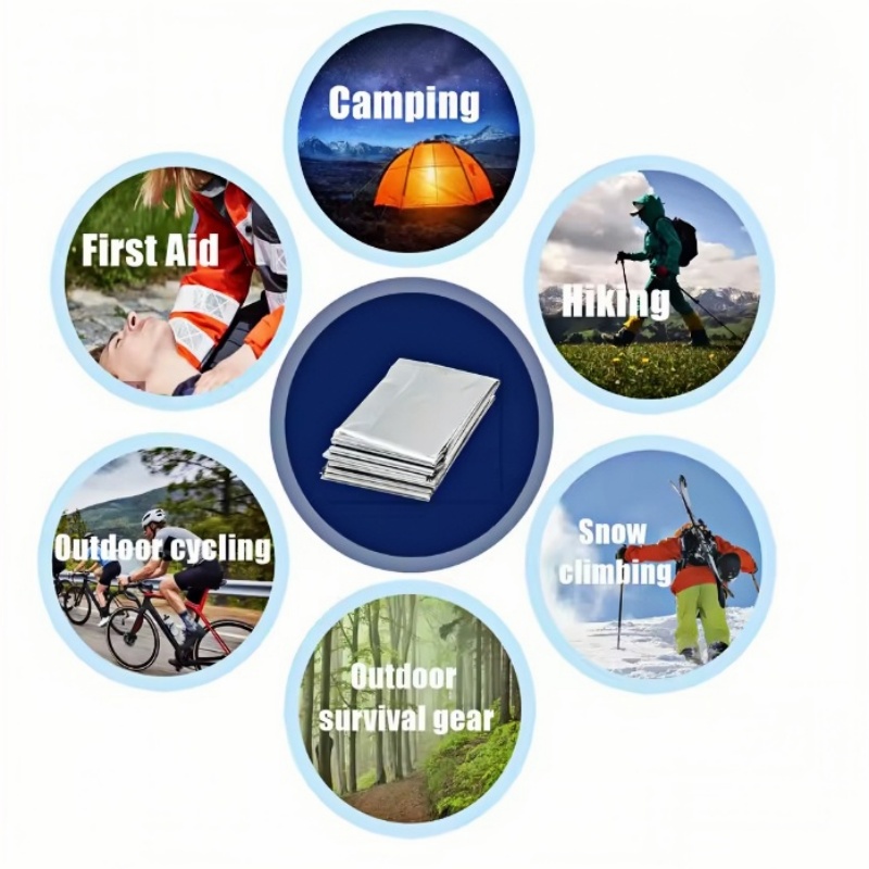 4Pcs Survival Mylar Thermal Sp - Outdoor Camping Heated Blanket 评论和价格