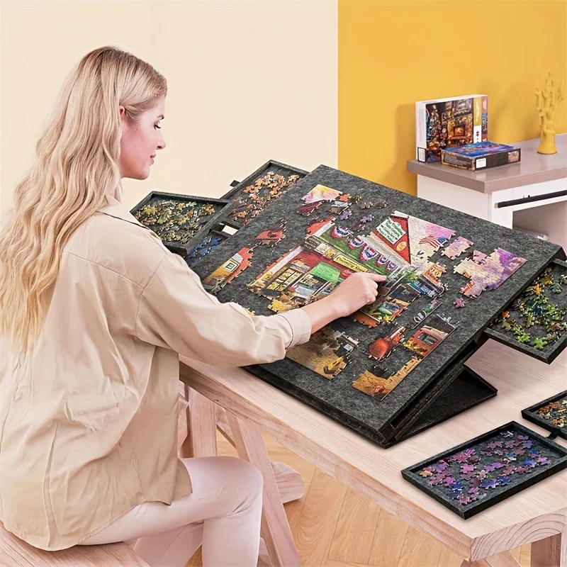6-Drawer 1500pcs Jigsaw Puzzle - Camp Table Folding 评论和价格