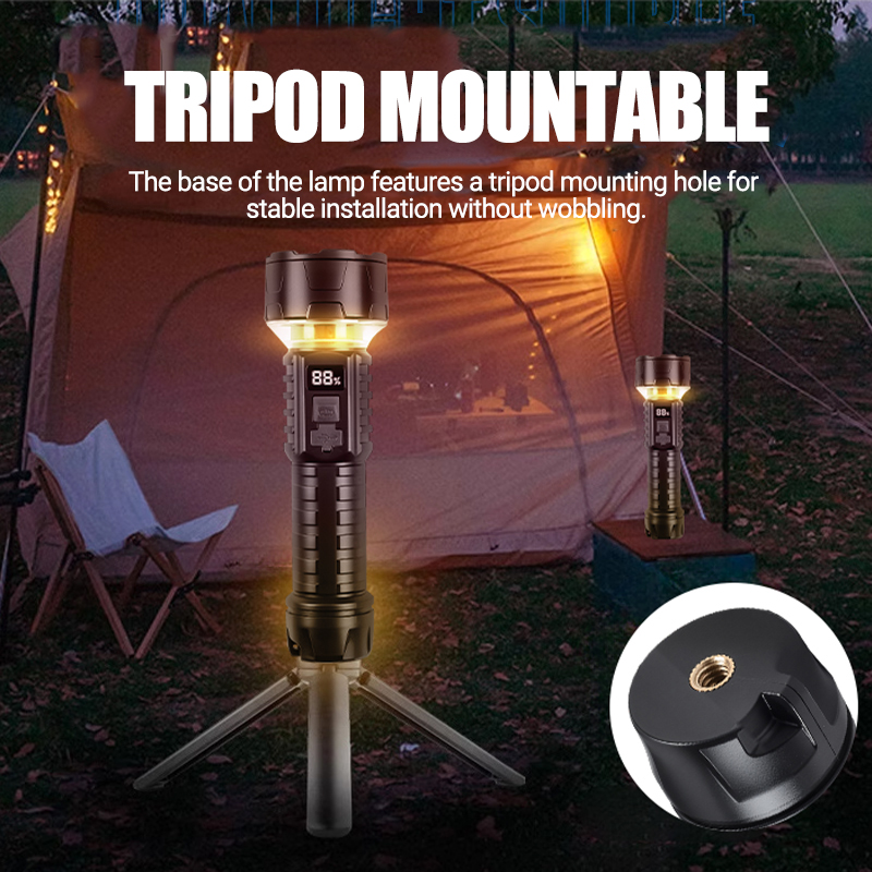 COB LED Flashlight Rechargeabl - Outdoor Camping Decor 评论和价格