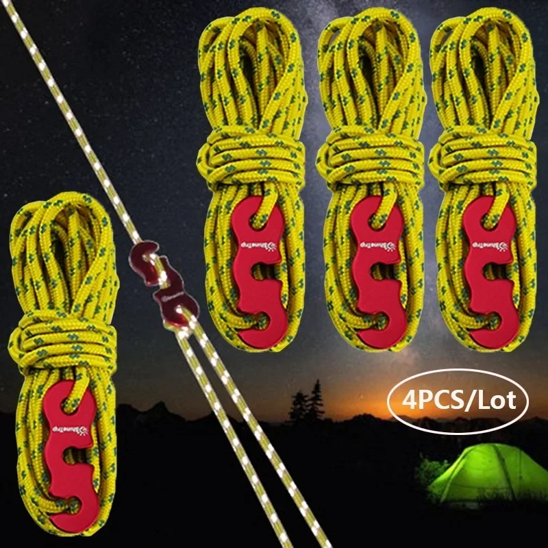 4pcs Durable Camping Tent Rope - Outdoor Camping House 评论和价格