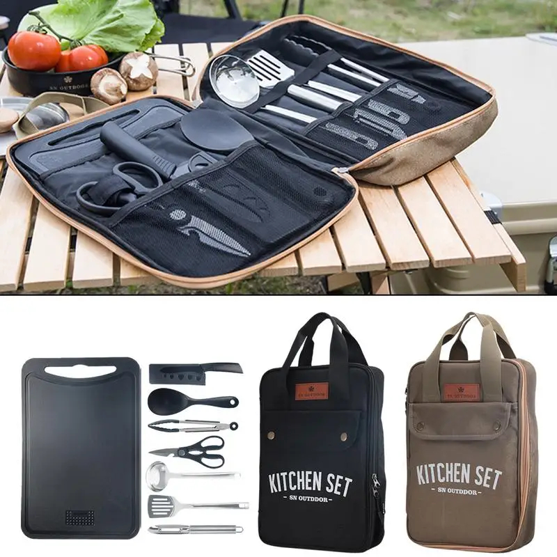 8pcs Camping Kitchen Cookware  - Outdoor Camping Kitchen Table 评论和价格