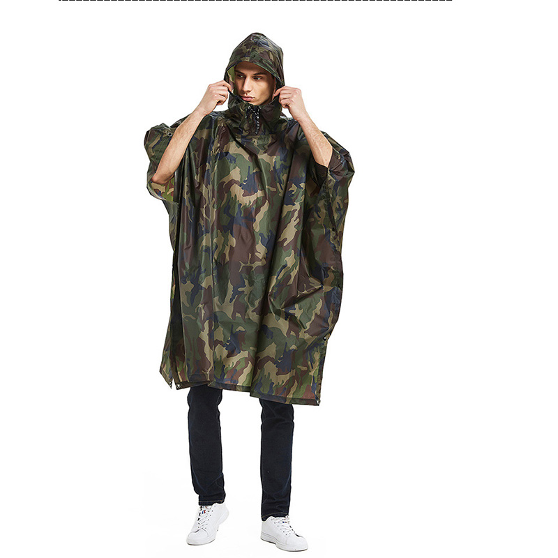 3 in 1 Raincoat Backpack Rain  - Outdoor Camping Mat Waterproof 评论和价格