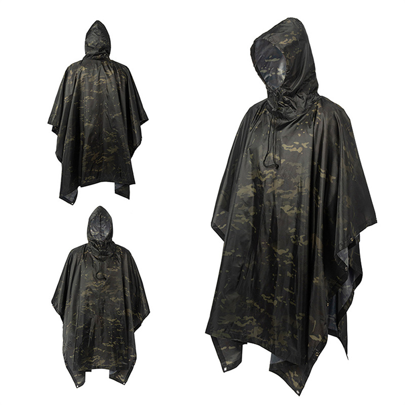 3 in 1 Raincoat Backpack Rain  - Outdoor Camping Mat Waterproof 评论和价格