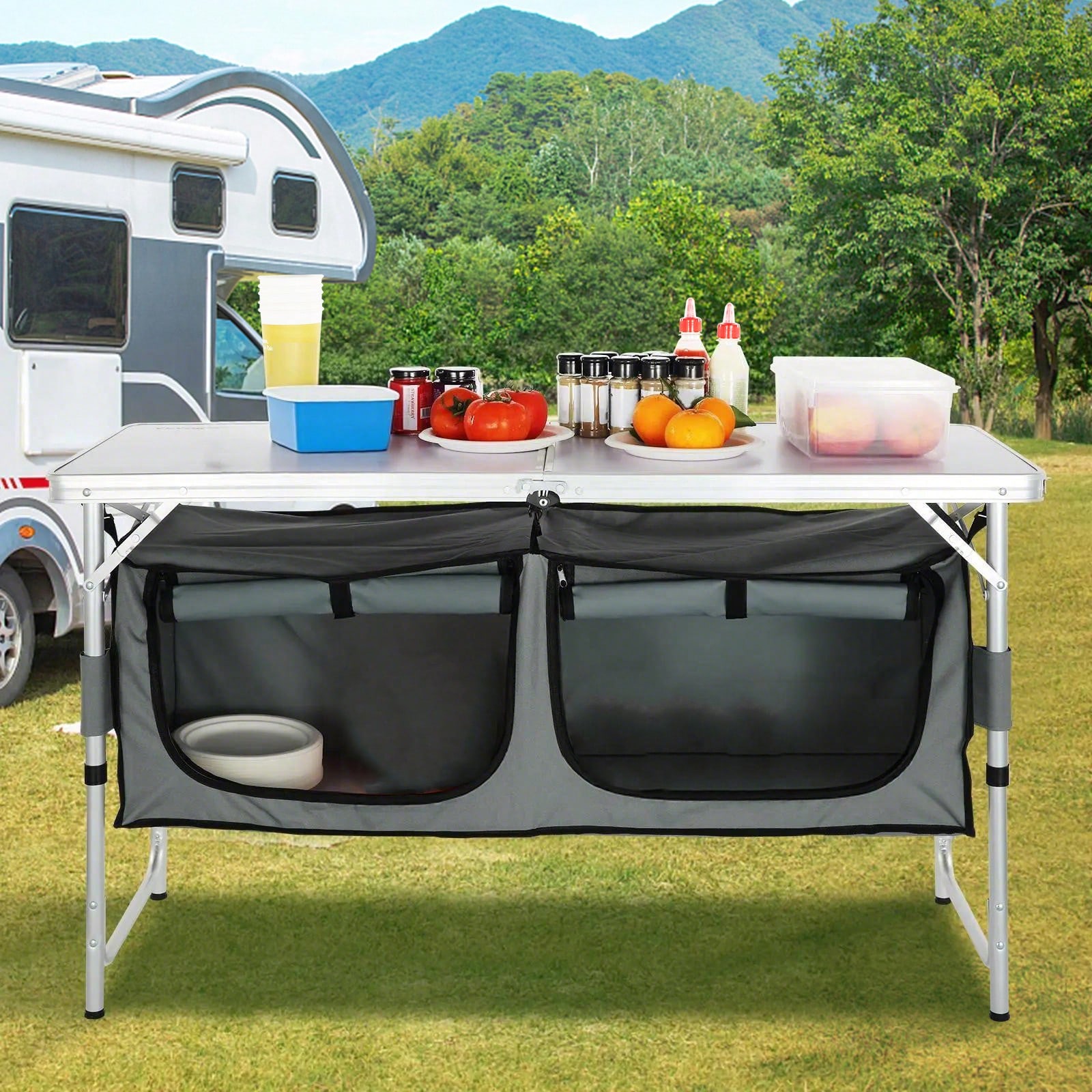 Quick‑Set‑Up Folding Camping K - Outdoor Camping Kitchen Table 评论和价格