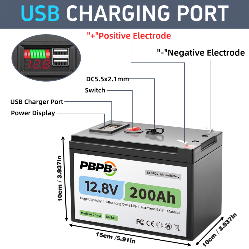 12.8V 200Ah LiFePO4 Lithium Ba - Outdoor Camping Tv 评论和价格
