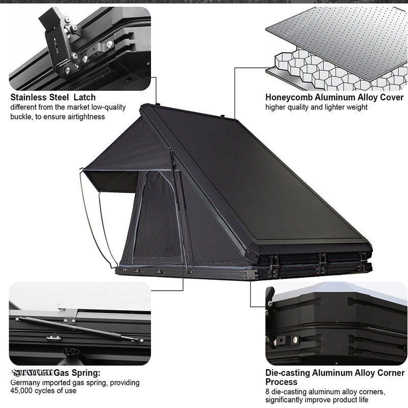 Hard Aluminum Rooftop Tent wit - Outdoor Camping Van Tent 评论和价格
