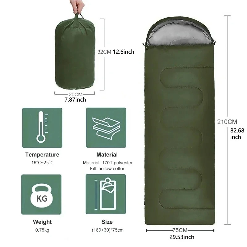 Camping Sleeping Bag Lightweig - Outdoor Camping Sleeping Bag 评论和价格