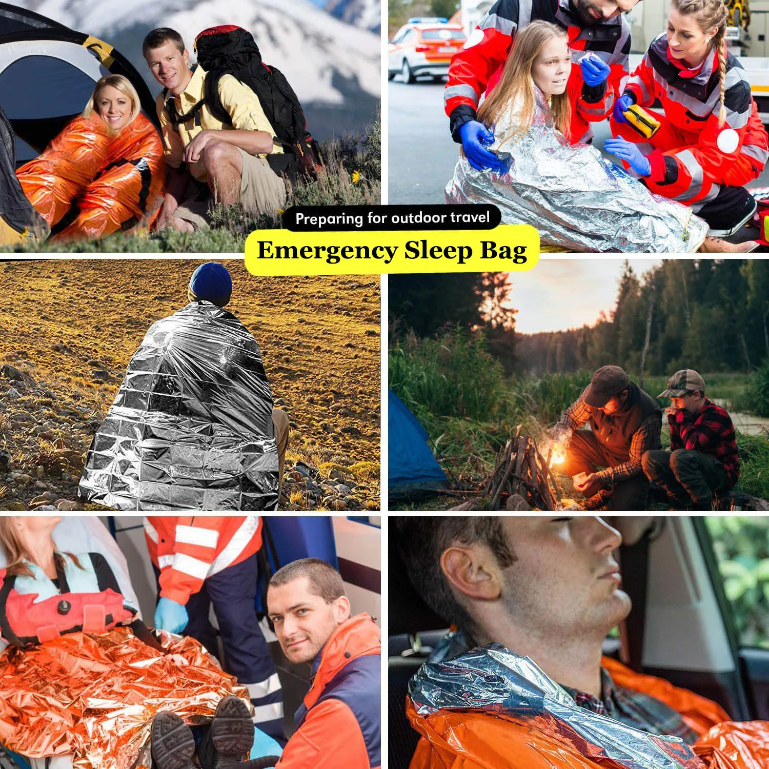 Portable Waterproof Emergency  - Outdoor Camping Sleeping Bag 评论和价格
