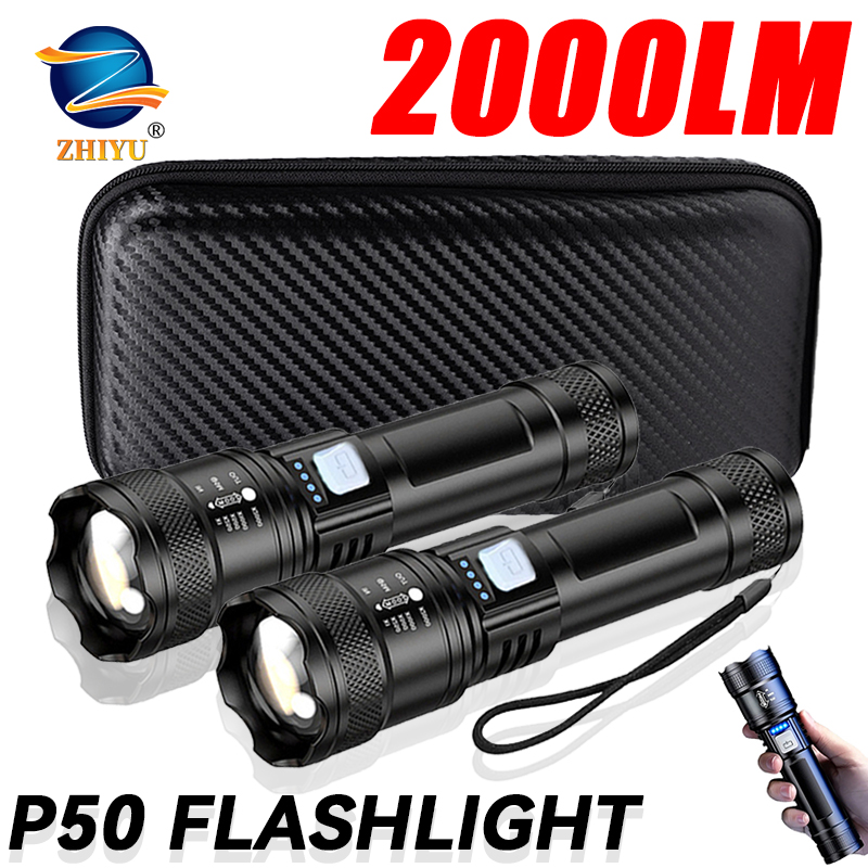 Tactical LED Flashlight 2000LM - Outdoor Camping Decor 评论和价格