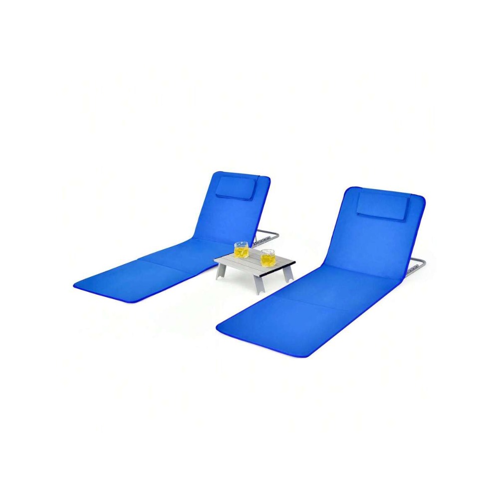 3PCS Folding Beach Mat Set wit - Camp Table Folding 评论和价格