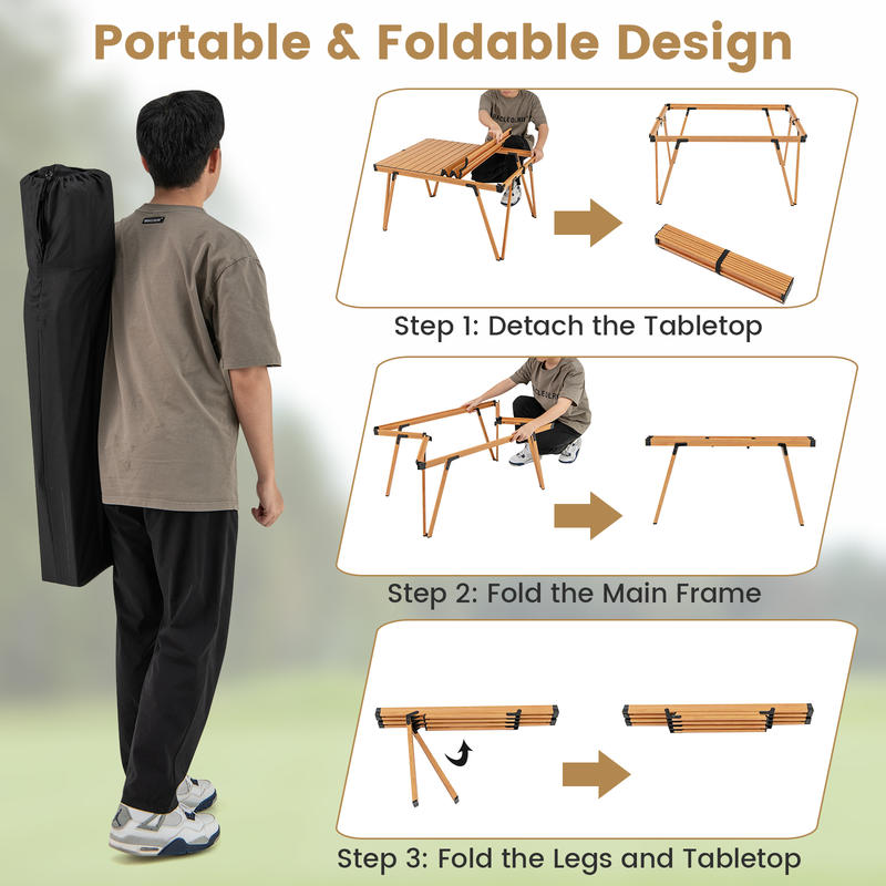 Single Folding Picnic Table 93 - Camp Table Folding 评论和价格